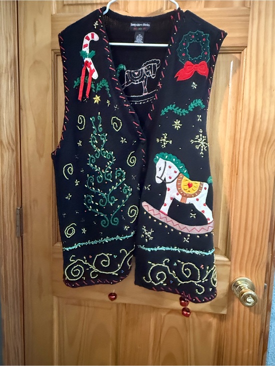 Hampshire stidio Jackets & Blazers - Hampshire studio Holiday Embroidered Vest - Black size 3x